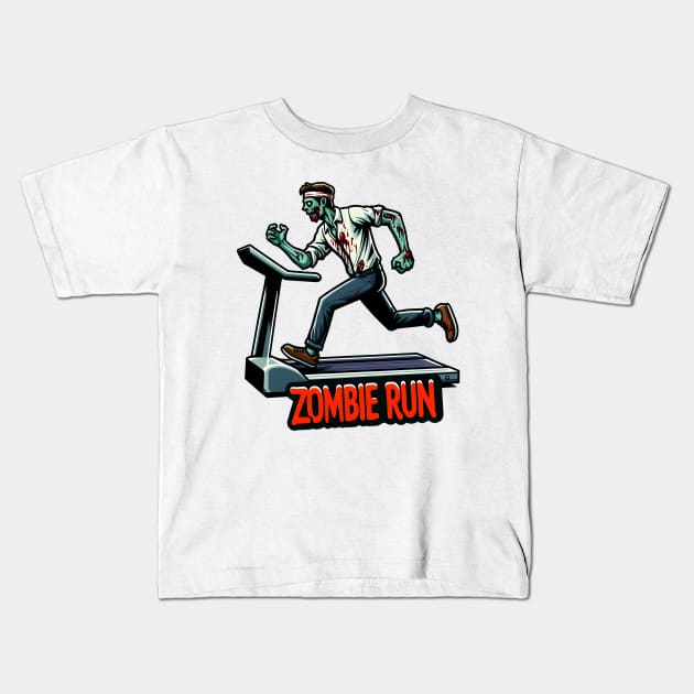 Zombie Run Kids T-Shirt by Rawlifegraphic